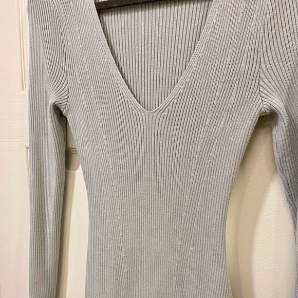 Abercrombie & Finch Elevated Knit Bodysuit / Light Blue - Picture 3 of 5